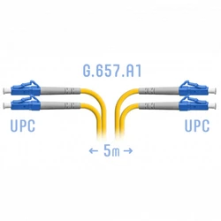 Оптический патч-корд SNR C/UPC SM G.657.A1 Duplex 5 метров SNR-PC-LC/UPC-DPX-A-5m