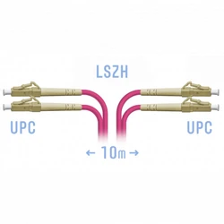 Оптический патч-корд SNR Патчкорд оптический LC/UPC-LC/UPC MM (OM4) Duplex 10 метров SNR-PC-LC/UPC-MM4-DPX-10m