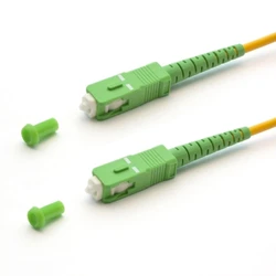 Оптический патч-корд АЗОП SC/APC-SC/APC SM 9/125 Simplex 3.0мм 1 м