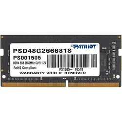 ОЗУ Patriot Signature PSD48G266681S SO-DIMM, DDR4, 8 Гб, 2666 МГц