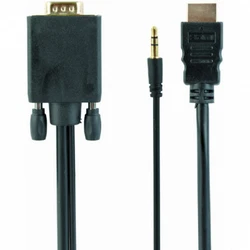 Кабель интерфейсный Cablexpert HDMI m - D-Sub (VGA) m + audio 1,8 м A-HDMI-VGA-03-6