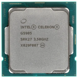 Процессор Intel Celeron G5905 CM8070104292115SRK27 3.5 ГГц, 4 МБ, TRAY