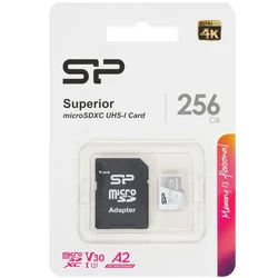Флеш (Flash) карты Silicon Power Superior microSDXC 256 ГБ [SP256GBSTXDA2V20SP] 256 ГБ