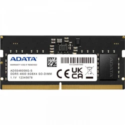 ОЗУ ADATA AD5S48008G-S SO-DIMM, DDR5, 8 Гб, 4800 МГц