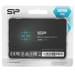Внутренний накопитель Silicon Power Ace A55 SP128GBSS3A55S25 (SSD (твердотельные), 128 ГБ, 2.5 дюйма, SATA)