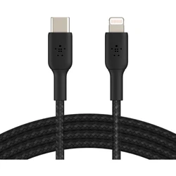 Кабель интерфейсный Belkin Lightning - USB-С BRAIDED (1m) CAA004BT1MBK