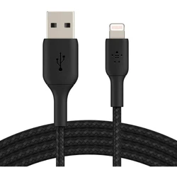 Кабель интерфейсный Belkin BRAIDED black (1m) CAA002BT1MBK
