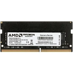 ОЗУ AMD Radeon R9 [R944G3206S1S-U] SO-DIMM, DDR4, 4 Гб, 3200 МГц