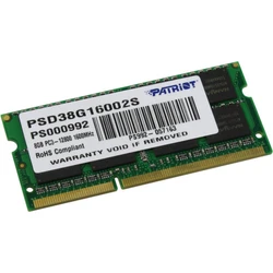 ОЗУ Patriot 8 Гб PSD38G16002S SO-DIMM, DDR3, 8 Гб, 1600 МГц