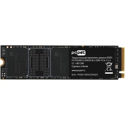 Жесткий диск PC Pet PCPS256G3 SSD (твердотельные), 256 ГБ, M.2, PCIe