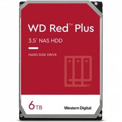 Жесткий диск Western Digital Red Plus WD60EFPX HDD (классические), 6 ТБ, 3.5 дюйма, SATA