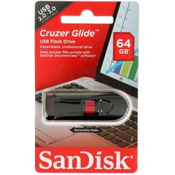 USB флешка (Flash) SanDisk Cruzer Glide [SDCZ60-064G-B35] 64 ГБ