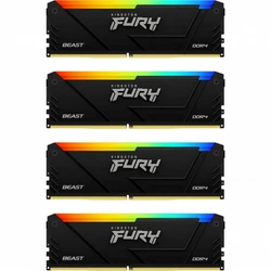 ОЗУ Kingston Fury Beast RGB KF432C16BB2AK4/32 DIMM, DDR4, 32 Гб (4 х 8 Гб), 3200 МГц