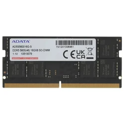 ОЗУ ADATA AD5S560016G-S SO-DIMM, DDR5, 16 Гб, 5600 МГц