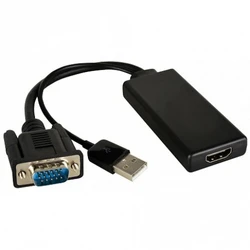 Кабель интерфейсный Kramer Переходник HDMI (F) - VGA (M), Kramer ADC-GM/HF 99-9698002