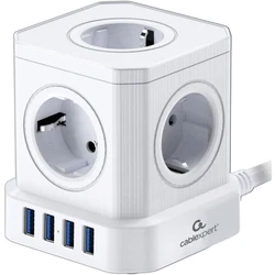 Сетевой фильтр Cablexpert TWR-5-U4-W-2