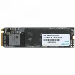 Внутренний накопитель Apacer AS2280P4X AP256GAS2280P4X-1 SSD (твердотельные), 256 ГБ, M.2, PCIe
