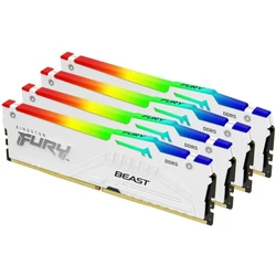 ОЗУ Kingston Fury Beast White RGB KF560C40BWAK4-64 DIMM, DDR5, 64 Гб (4 х 16 Гб), 6000 МГц