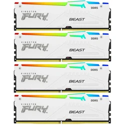 ОЗУ Kingston FURY Beast White RGB XMP KF552C40BWAK4-64 DIMM, DDR5, 64 Гб (4 х 16 Гб), 5200 МГц