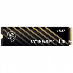 Жесткий диск MSI SPATIUM M470 PRO PCIE4.0 NVME M.2 1TB SSD (твердотельные), 1 ТБ, M.2, PCIe