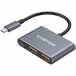 Аксессуар для ПК и Ноутбука Canyon hub DS-3 3in1 USB-C Dark Grey CNS-TDS3