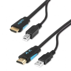Кабель интерфейсный SmartBuy Кабель KVM USB+HDMI, 4K, 1.5m, TeslaSmart 0012547
