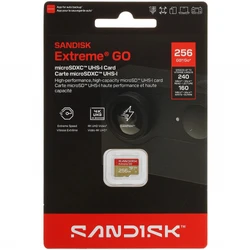 Флеш (Flash) карты SanDisk Extreme Go microSD SDSQXGN-256G-GN6MN 256 ГБ