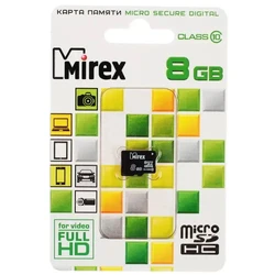 Флеш (Flash) карты Mirex microSDHC [13612-MC10SD08] 8 ГБ
