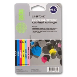 Струйный картридж Cactus CS-EPT0827 черный/голубой/пурпурный/желтый/светло-голубой/светло-пурпурный