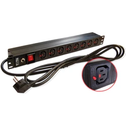 Аксессуар для серверного шкафа LANMASTER Блок розеток 19" (8xC13) TWT-PDU-10A8C3L-3.0
