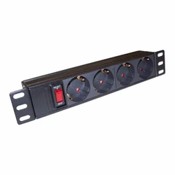 Распределитель питания LANMASTER Блок розеток 10 4 шт TWT-PDU10-10A4P