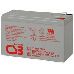 Сменные аккумуляторы АКБ для ИБП CSB HRL1234W F2 FR 12 В