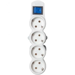 Распределитель питания SVC 4 розетки 5м белый ZP4S-50M