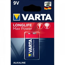Батарейка VARTA LONGLIFE MAX POWER (MAX TECH) 6LR61 BL1 Alkaline 9V 4722101401