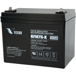 Сменные аккумуляторы АКБ для ИБП VISION 6FM75-X 6FM75-X 12V75AH 12 В