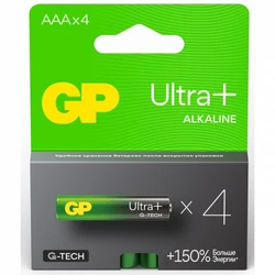 Батарейка GP Ultra Plus Alkaline 24AUPA21-2CRSB4 AAA (4шт) GP 24AUPA21-2CRSB4