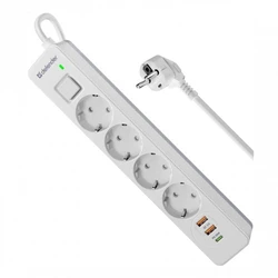 Сетевой фильтр Defender DFS-145 White 99435