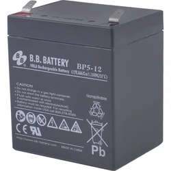 Сменные аккумуляторы АКБ для ИБП B.B. Battery BP 5-12 BB 12 В