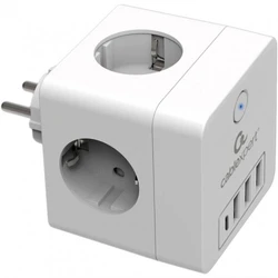 Сетевой фильтр Cablexpert CUBE-4-CU3-W