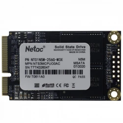 Внутренний накопитель Netac NT01N5M-256G-M3X SSD (твердотельные), 256 ГБ, mSATA, SATA