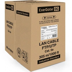 Кабель витая пара ExeGate Кабель FTP 4 пары кат.5e бухта 305м EX138967RUS