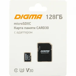 Флеш (Flash) карты Digma microSDXC UHS-I U3 Digma DGFCA128A03 128 ГБ