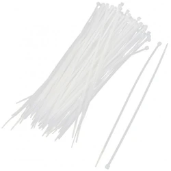 Инструмент для монтажа СКС WRline Стяжка-хомут 2,5х100 мм кабельная нейлоновая 6,6 неразъемная цвет белый (100шт) WR-SHN-25-100W