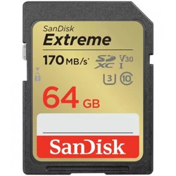 Флеш (Flash) карты SanDisk Extreme UHS-I Class 3 V30 SDSDXV2-064G-GNCIN 64 ГБ