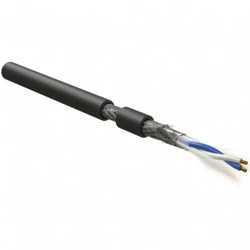 Оптический кабель Hyperline Кабель интерфейса RS-485 экранированный SF/UTP (500 м) RS-SF-1x2x24/7-PVC-BK-500