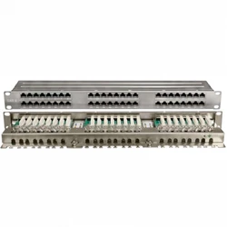 Патч-панель Hyperline PPHD-19-48-8P8C-C6-SH-110D 48 портов, Flat, Cat. 6