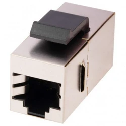 Инструмент для монтажа СКС WRline Проходной адаптер формата Keystone RJ45-RJ45 (8p8c) категория 5е экранированный WR-CA-KJ-8p8c-C5E-SH