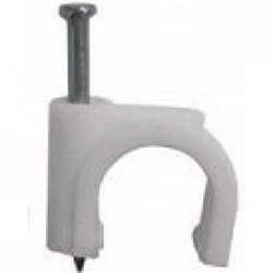 Аксессуар для кабельных сетей Hyperline Скоба пластиковая с гвоздем (клипса) макс. диаметр 3.2 мм (100 шт) GB-1