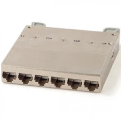 Аксессуар для кабельных сетей Hyperline Кассета для медных претерминированных решений 6 экранированных портов RJ-45 категории 6 PPTR-CSS-1-6xRJ45-C6-SH-STL