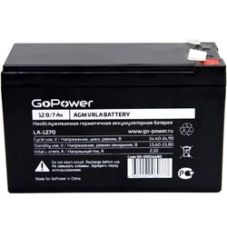 Сменные аккумуляторы АКБ для ИБП GoPower LA-1270 00-00016680 12 В